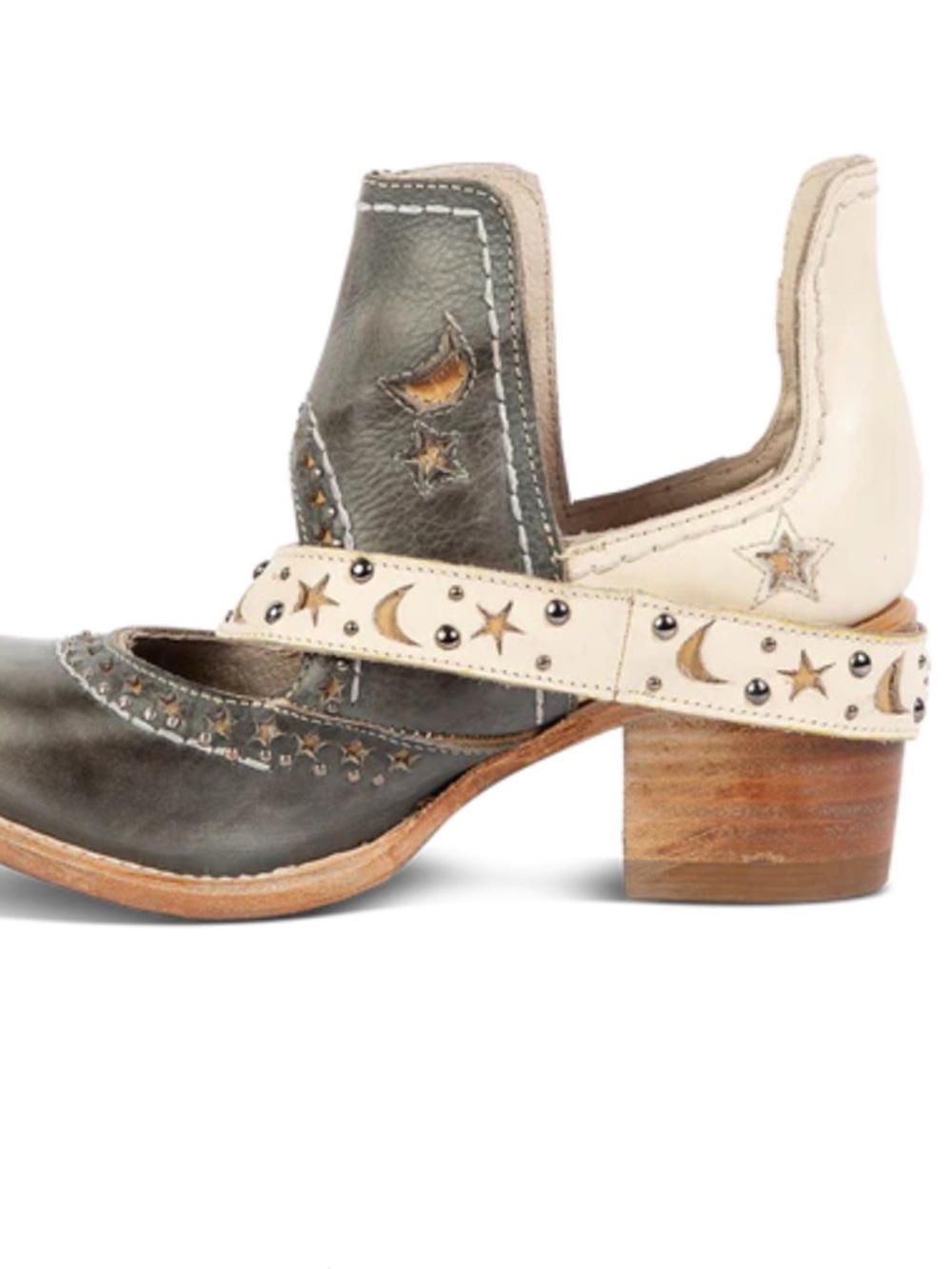 Freebird Stardom Blue Celestial Leather Booties Size 8 NIB